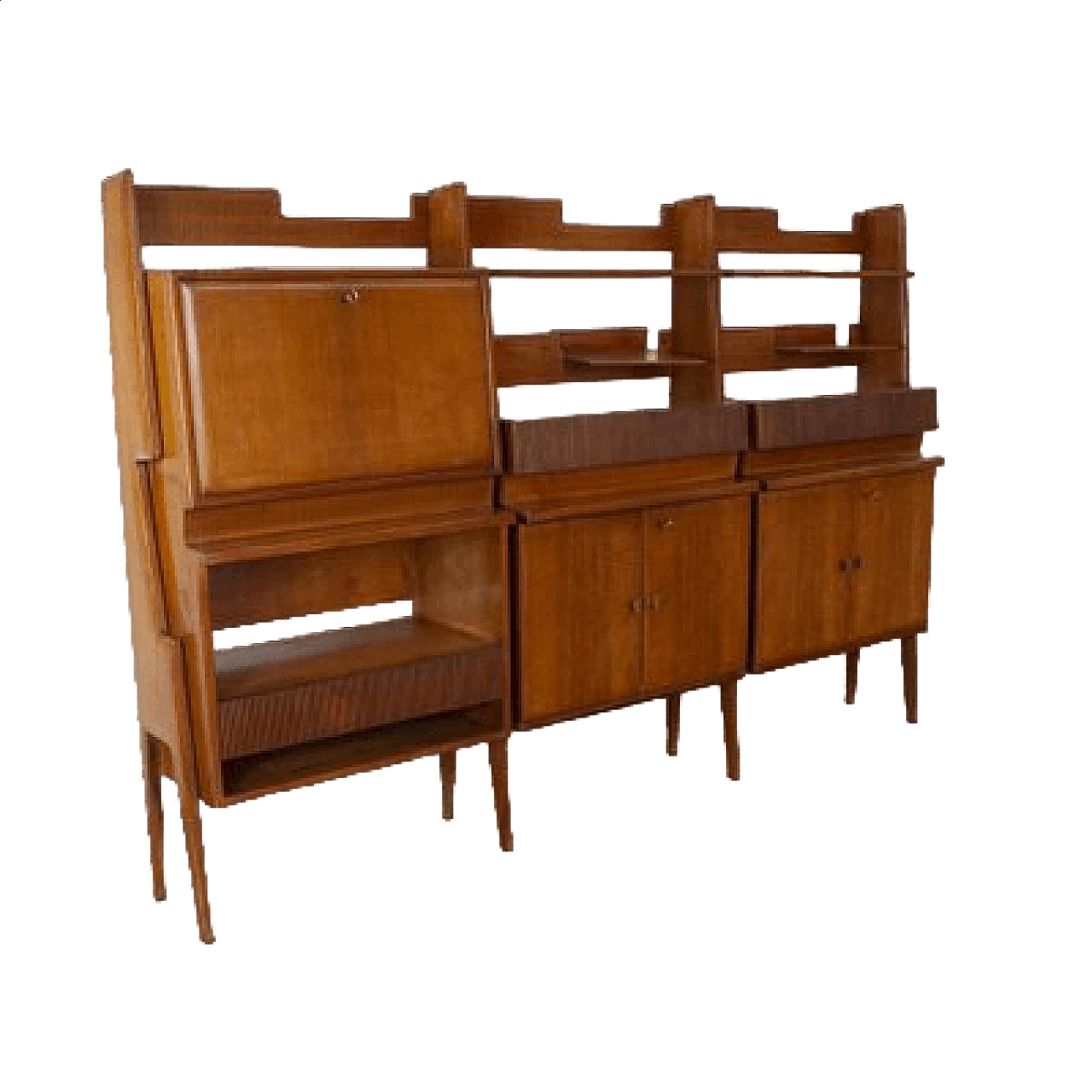 Wooden bookcase attributed to Gio Ponti, 1950s 18