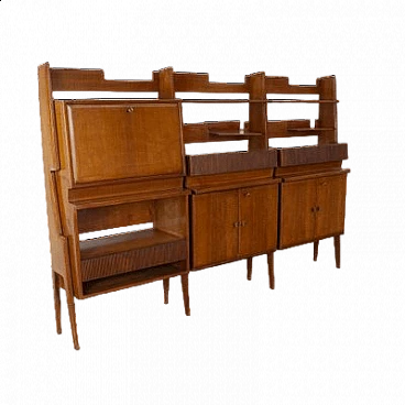 Wooden bookcase attributed to Gio Ponti, 1950s