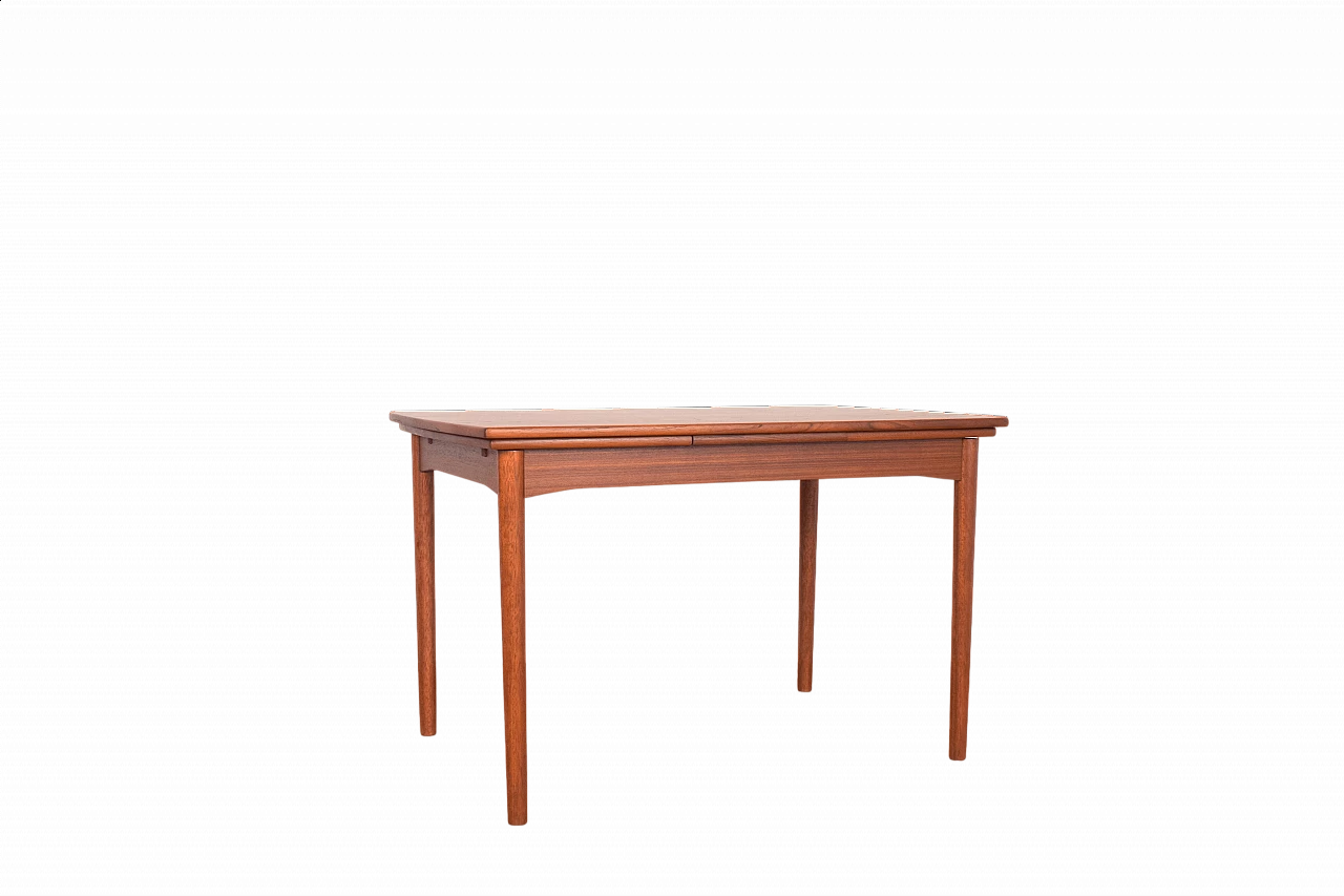 Tavolo allungabile in teak, anni '60 13