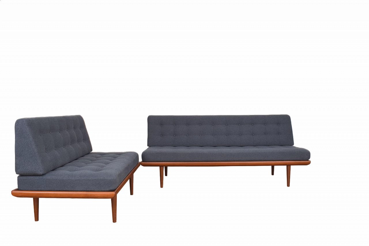 Coppia di dormeuse Minerva in teak di Peter Hvidt e Orla Mølgaard-Nielsen per France & Søn, anni '50 20