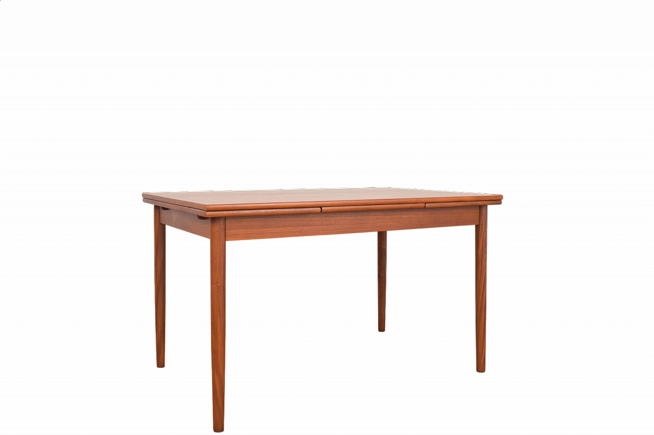Danish teak extendable table, 1960s 14