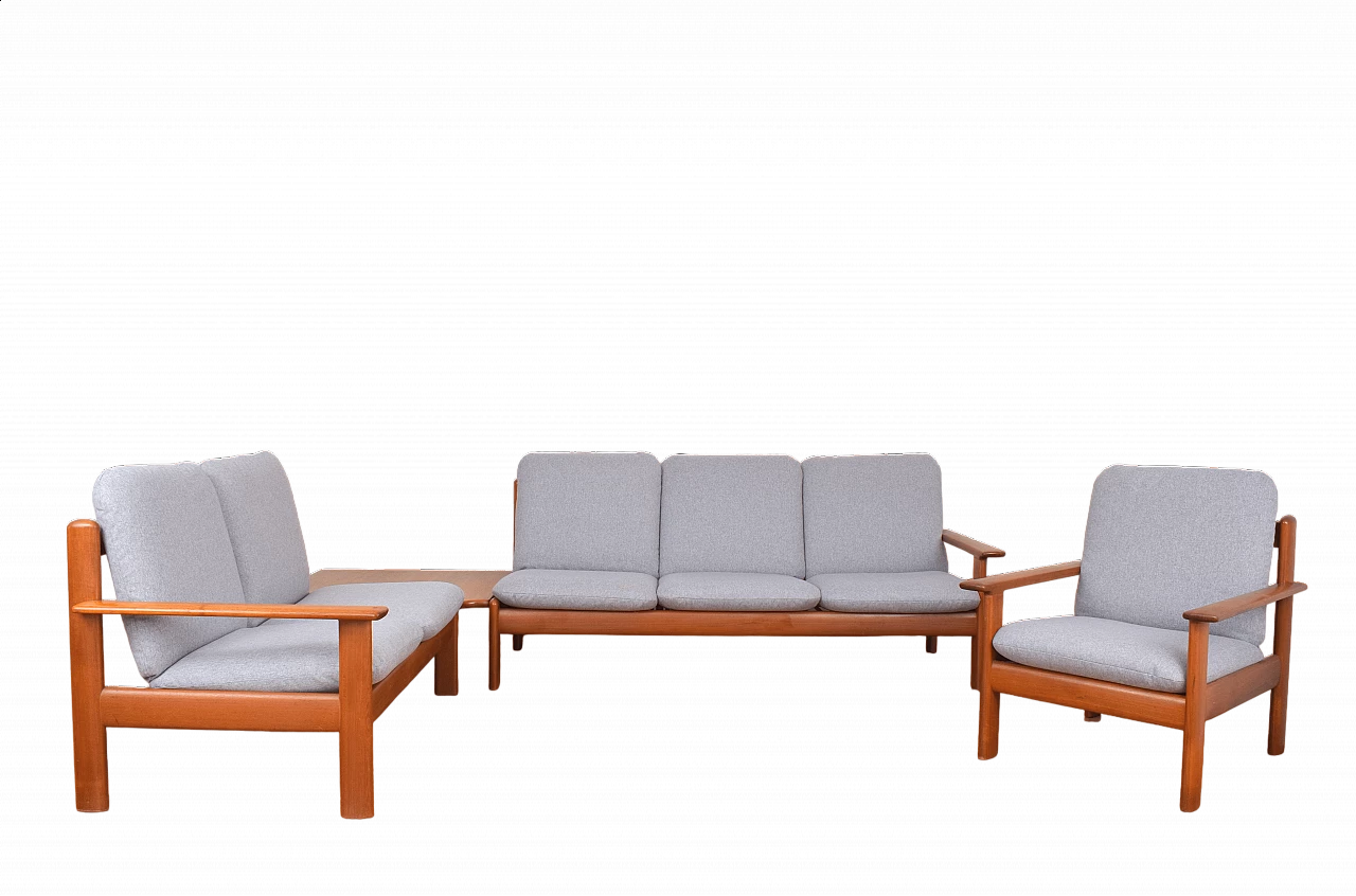 Pair of sofas, armchair and side table by Knoll, 1960s 19
