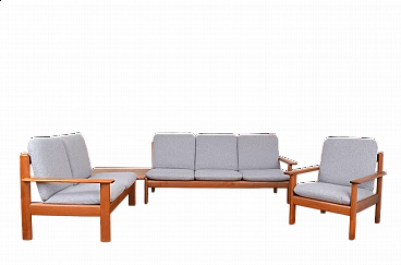 Pair of sofas, armchair and side table by Knoll, 1960s