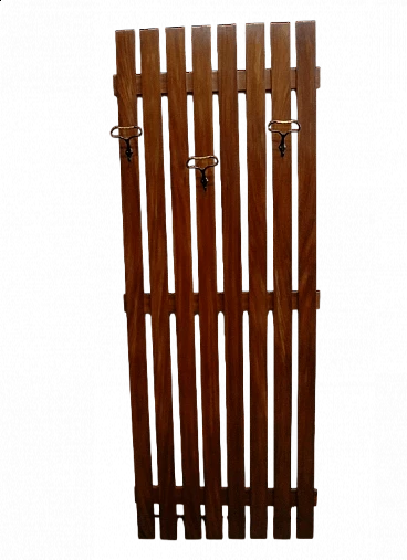 Teak and metal coat rack, 1960s