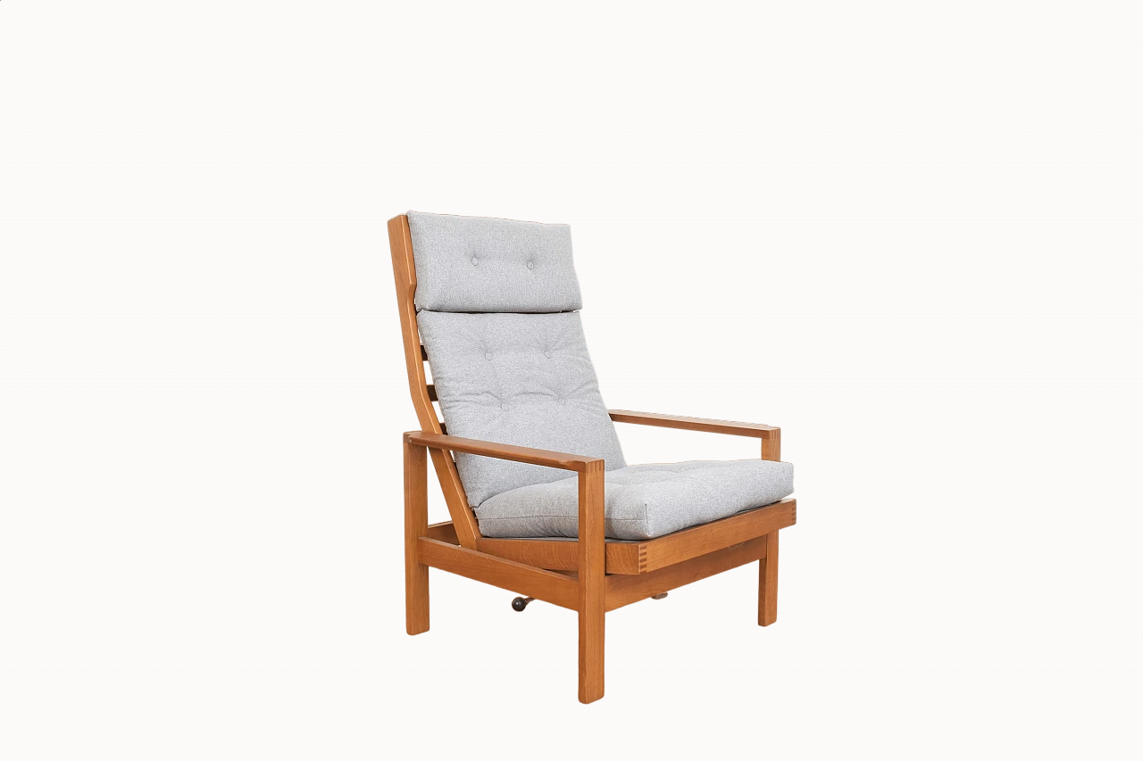 Oak armchair by Leif Alring for Madsen & Schubell, 1960s 15