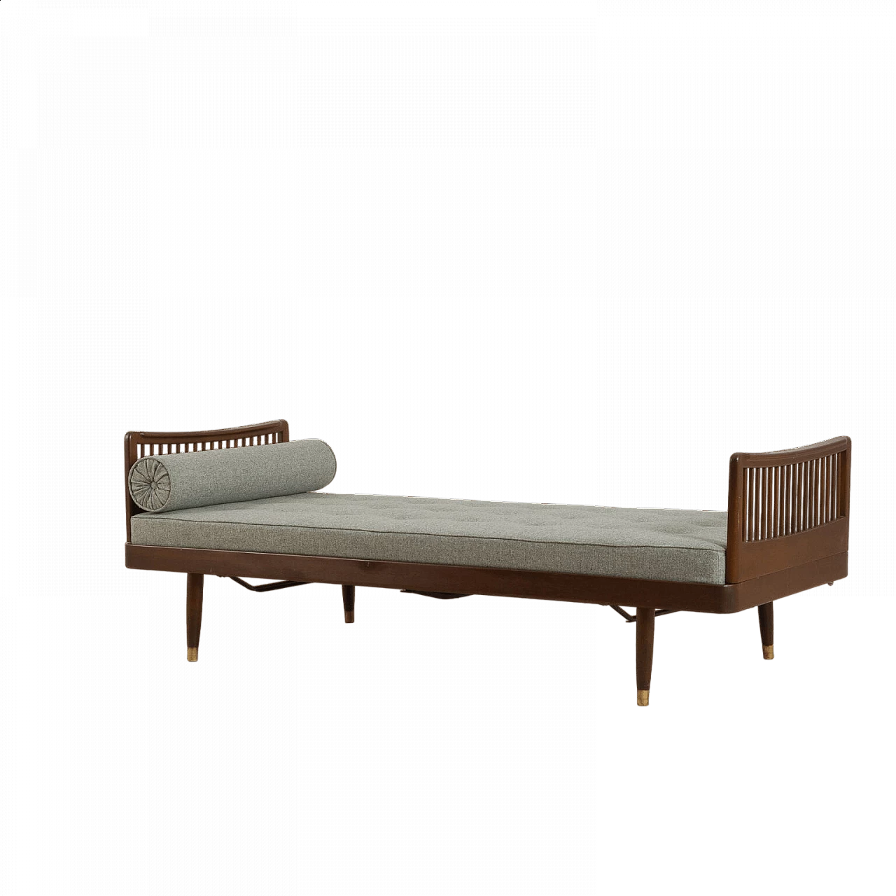 Walnut-stained wood daybed by Horsnæs Møbelfabrik, 1960s 16