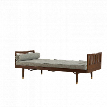 Walnut-stained wood daybed by Horsnæs Møbelfabrik, 1960s