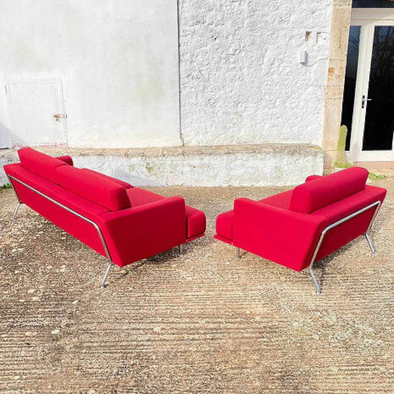 Divano e poltrona Nest di Piero Lissoni per Cassina, anni '90 9