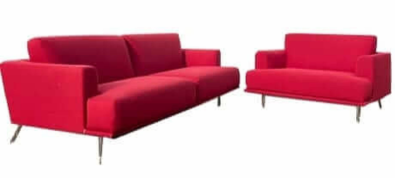 Divano e poltrona Nest di Piero Lissoni per Cassina, anni '90 16