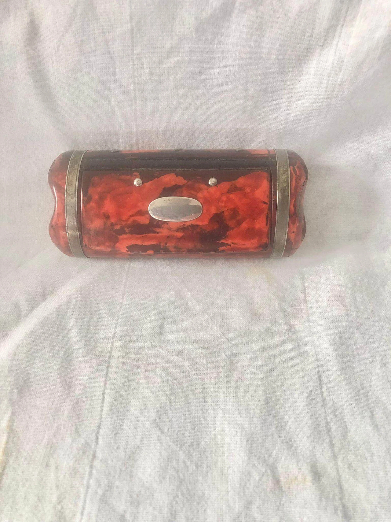 Lacquered wood and silver snuffbox, 1920s 4