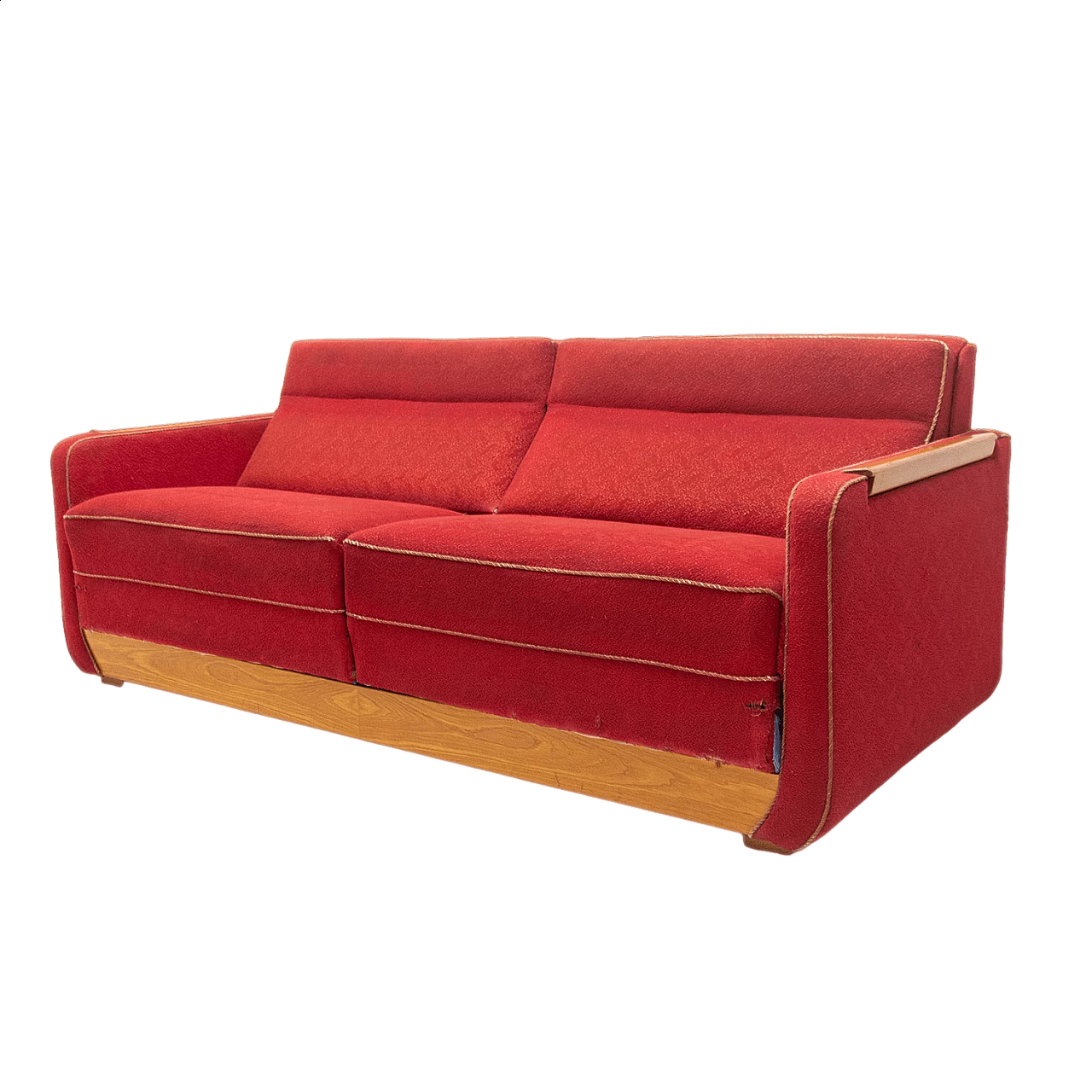 Divano letto con tavolini estraibili, anni '50 23
