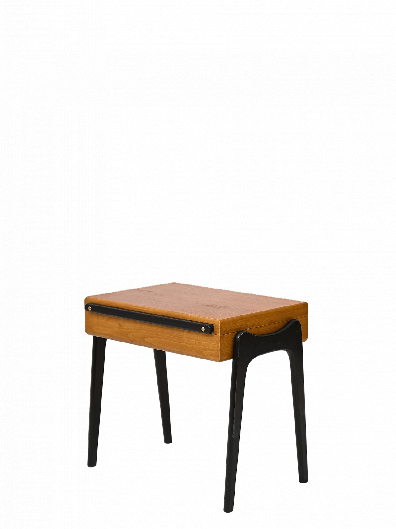 Two-tone wood sewing table, 1960s 14
