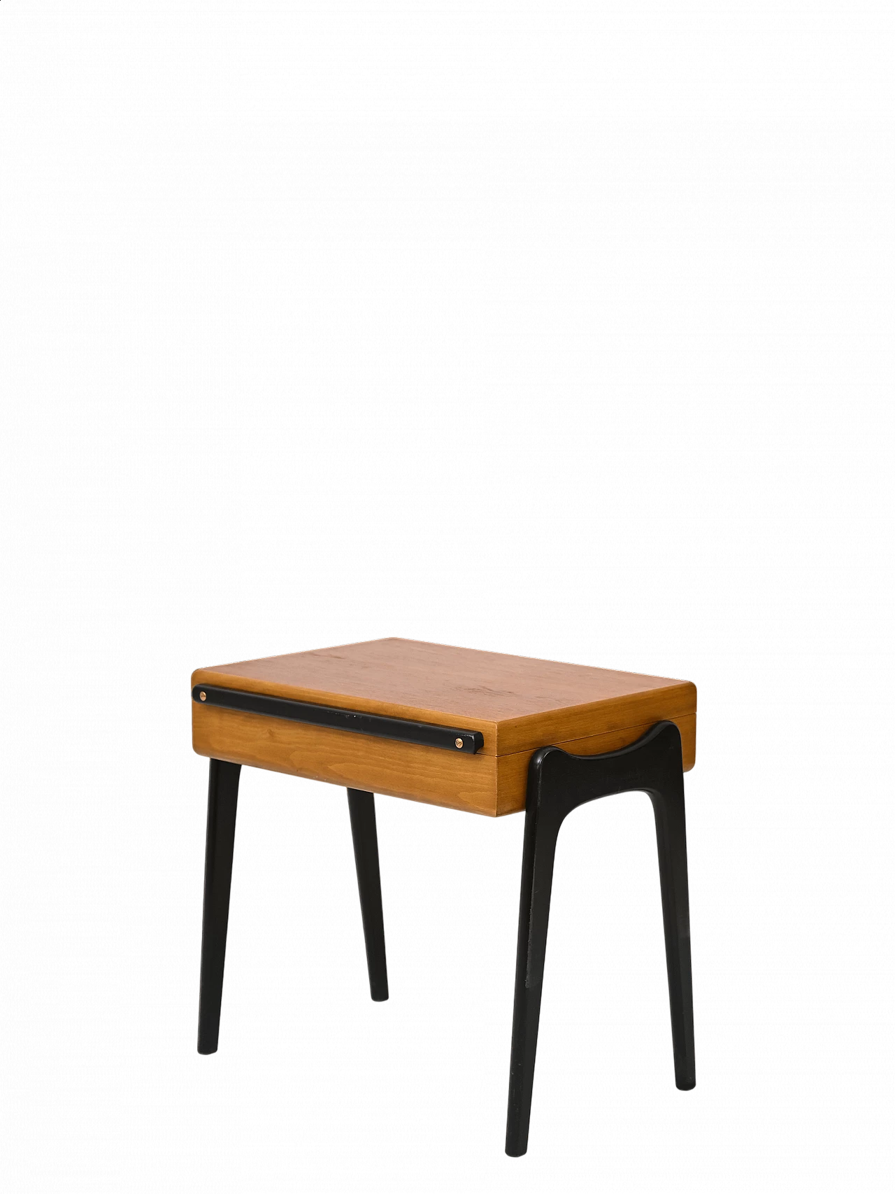 Tavolino da cucito in legno bicolore, anni '60 14