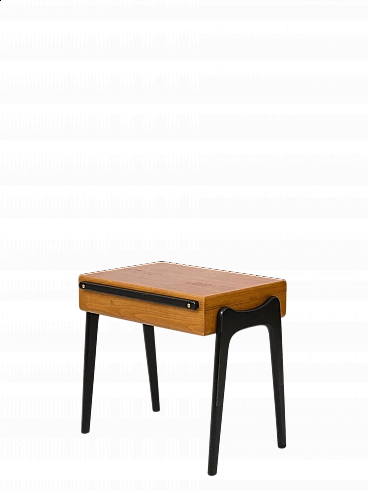 Tavolino da cucito in legno bicolore, anni '60