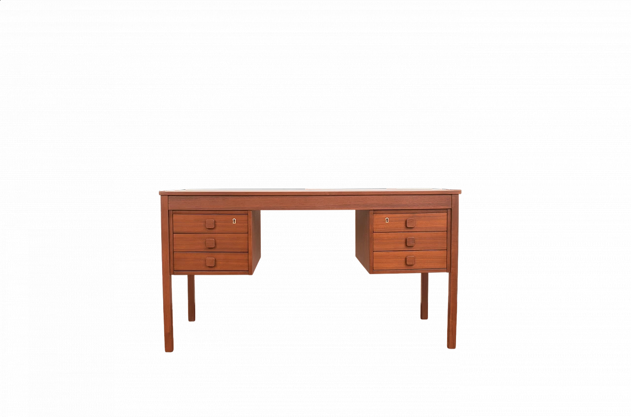 Teak desk by Domino Møbler, 1960s 15