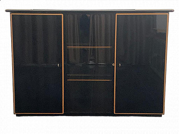 Lacquered sideboard with moulded wood by Pierre Cardin, 1960s