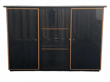 Lacquered sideboard with moulded wood by Pierre Cardin, 1960s