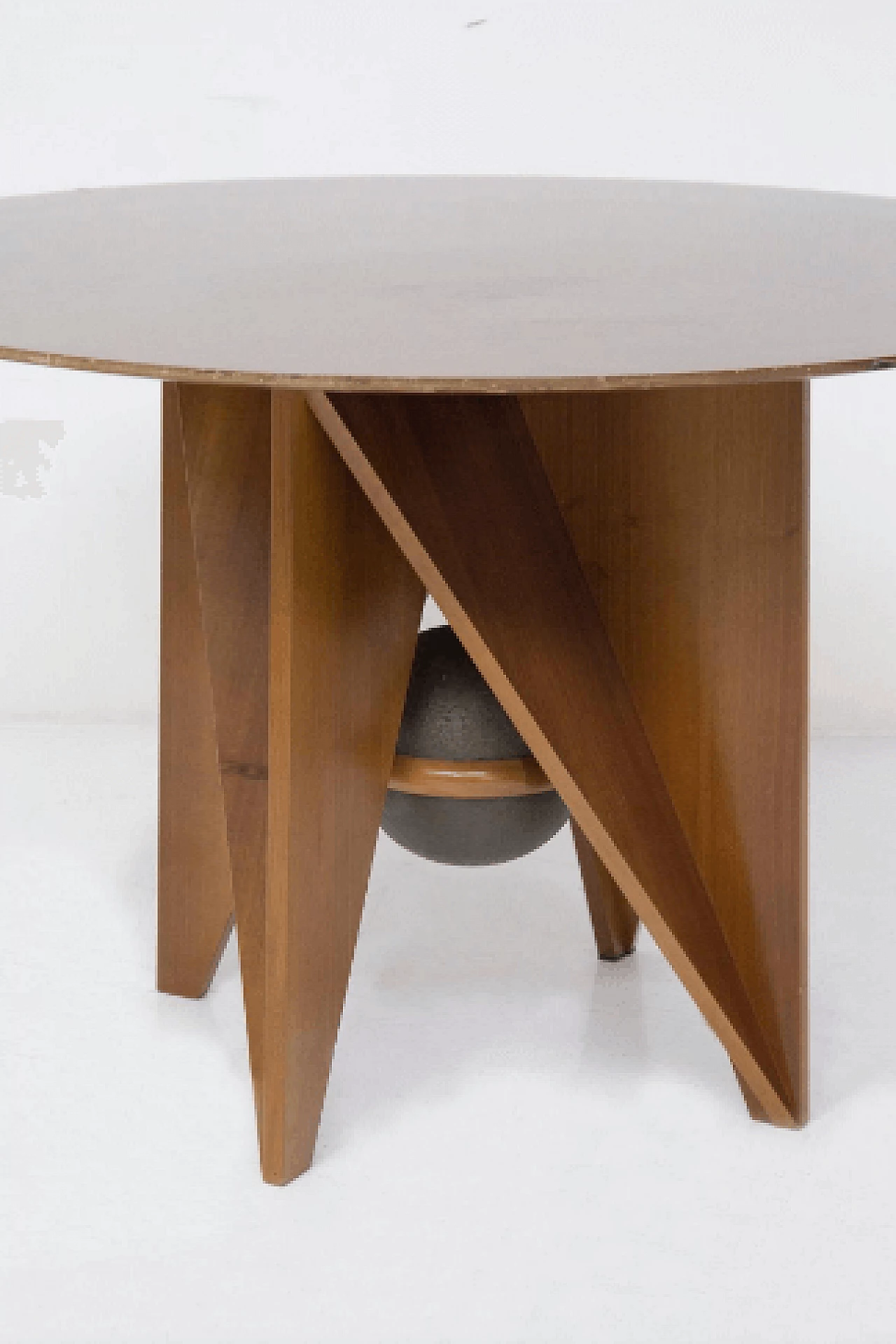 Wood table by Adriano and Paolo Suman for Giorgetti, 1980s 2