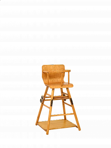 Wood convertible high chair, 1960s