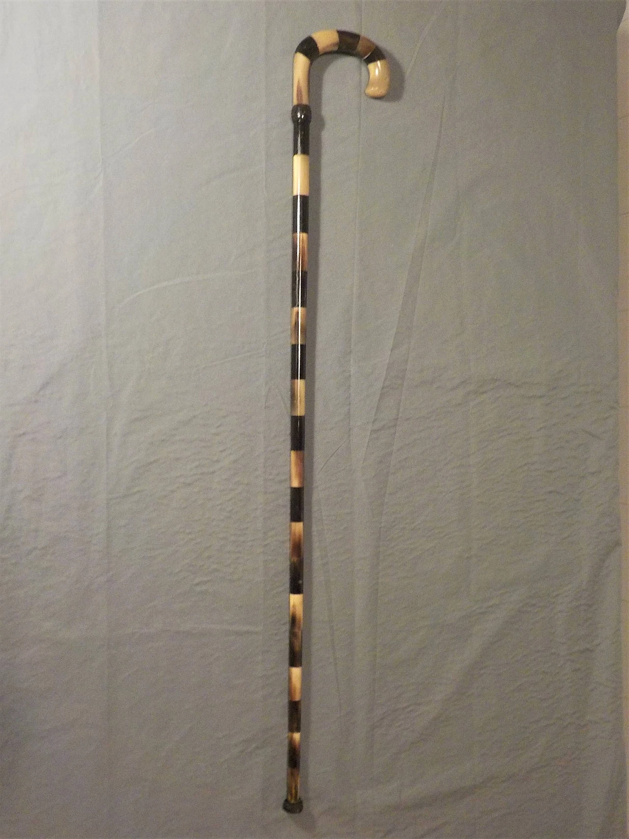 Bastone da passeggio in corno con anima in acciaio, anni '40 1