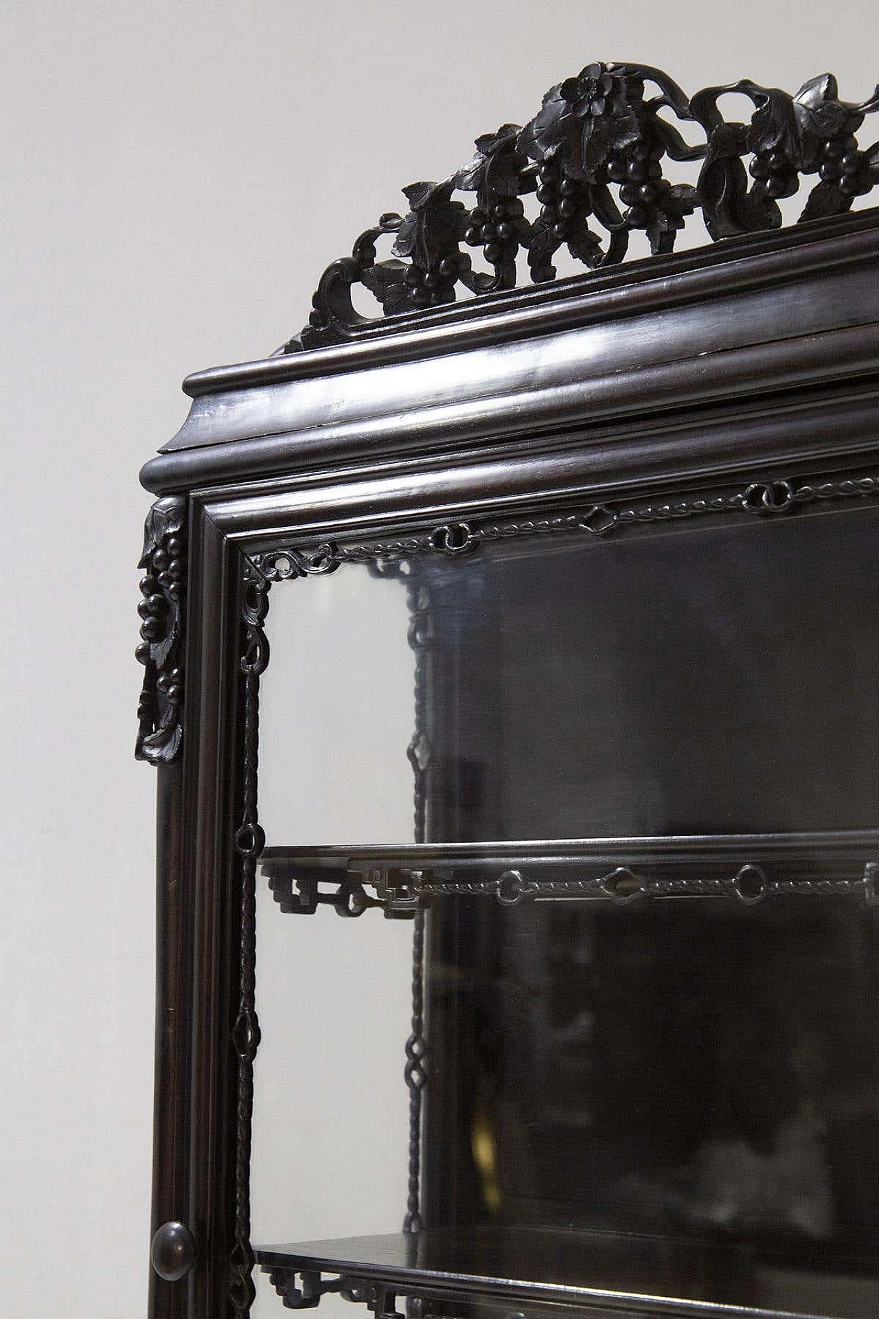 Vetrina coloniale in legno pregiato scuro, '800 5