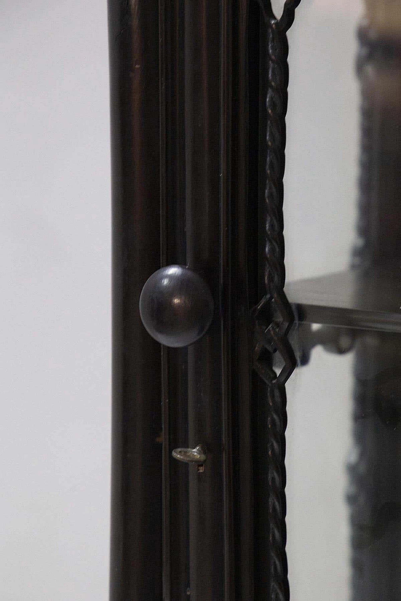 Vetrina coloniale in legno pregiato scuro, '800 10