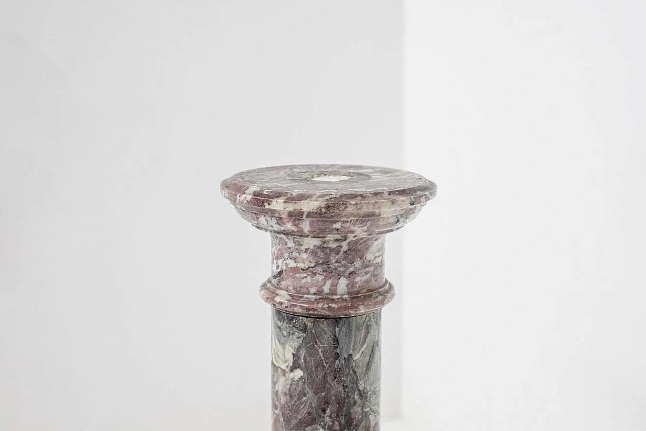 Colonna in marmo rosso e grigio, anni '40 1