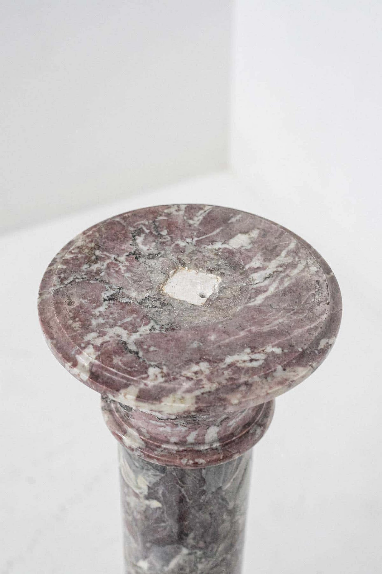 Red and grey marble column, 1940s 2
