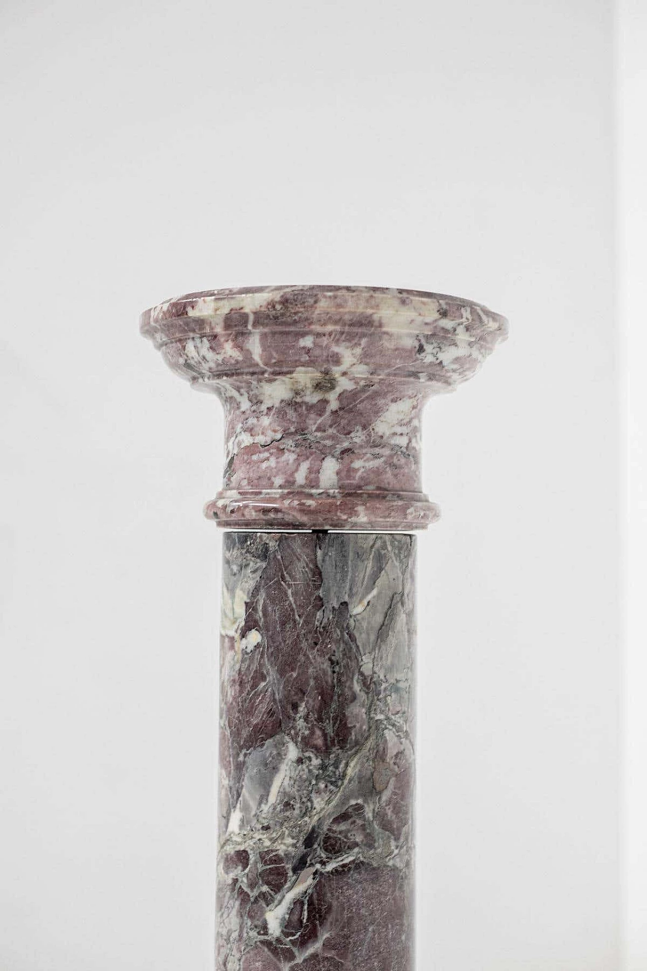 Colonna in marmo rosso e grigio, anni '40 5