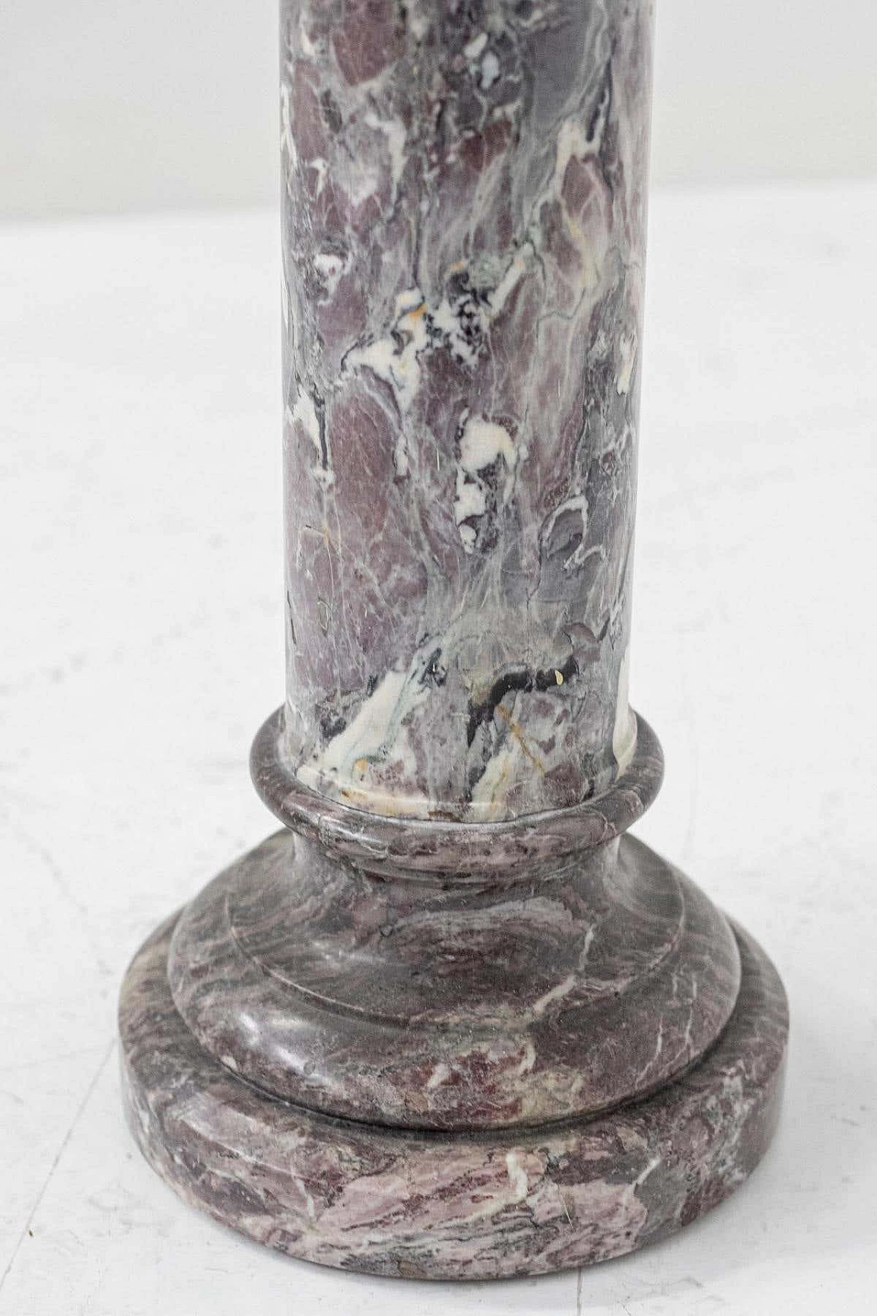 Colonna in marmo rosso e grigio, anni '40 6