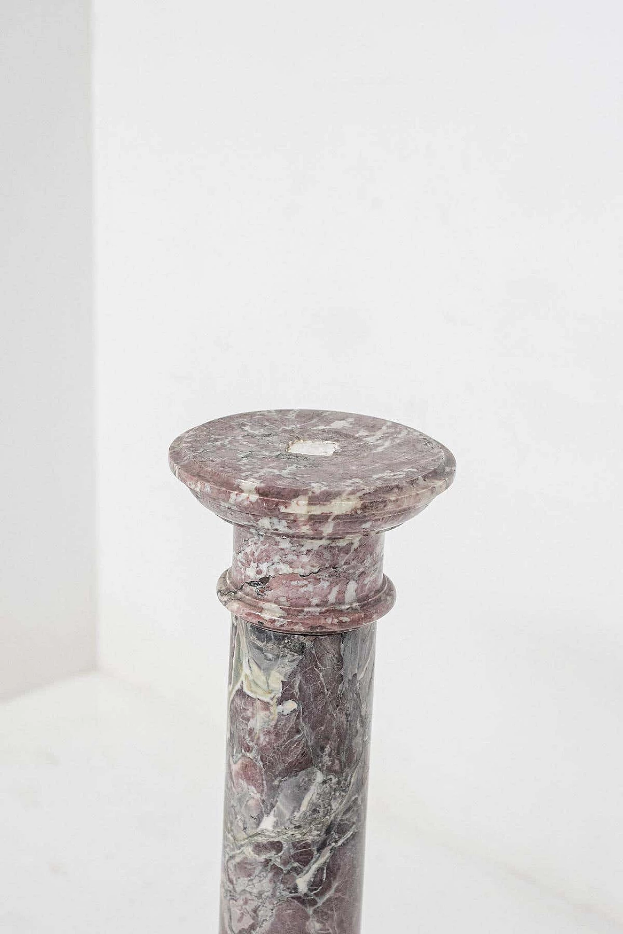 Colonna in marmo rosso e grigio, anni '40 8