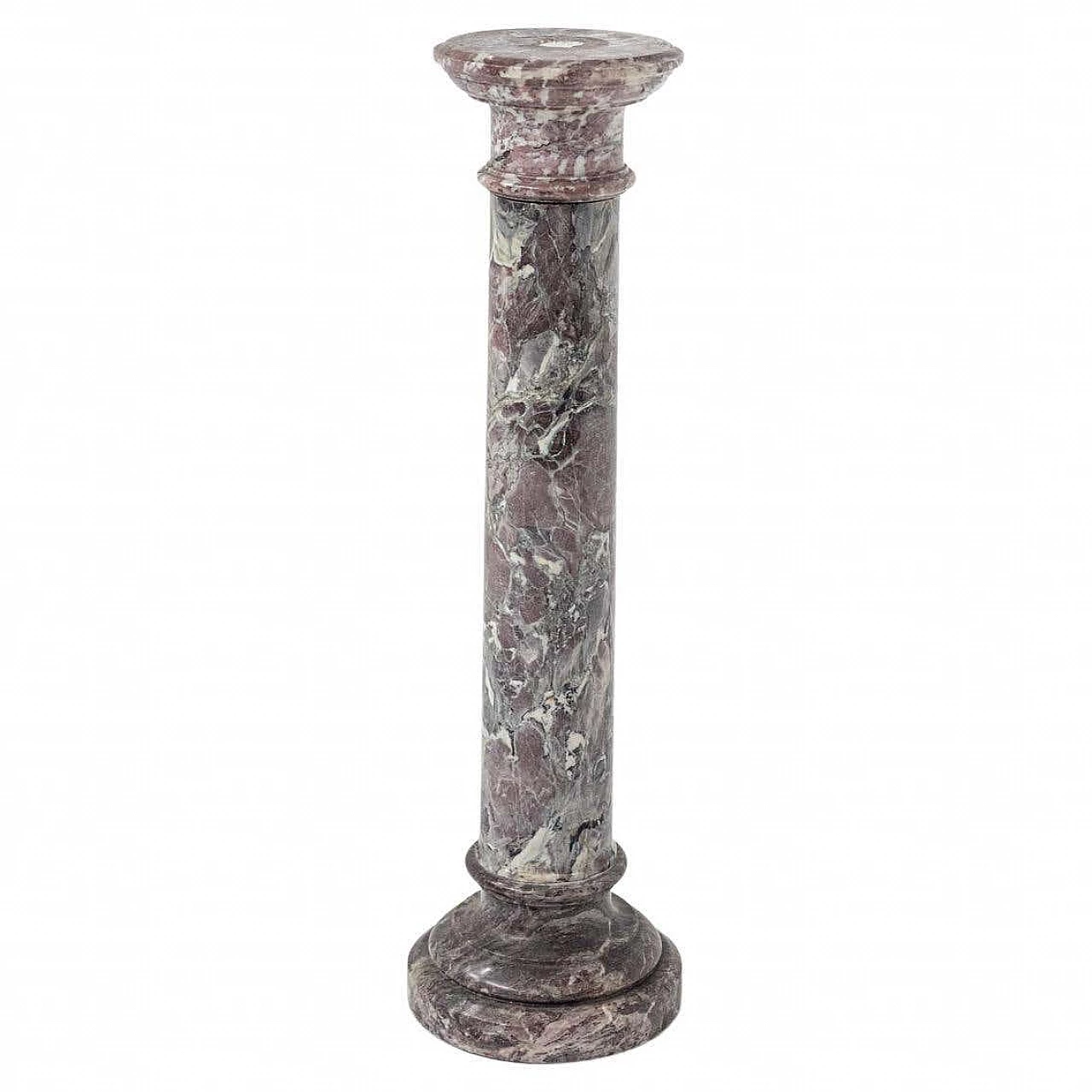 Red and grey marble column, 1940s 9