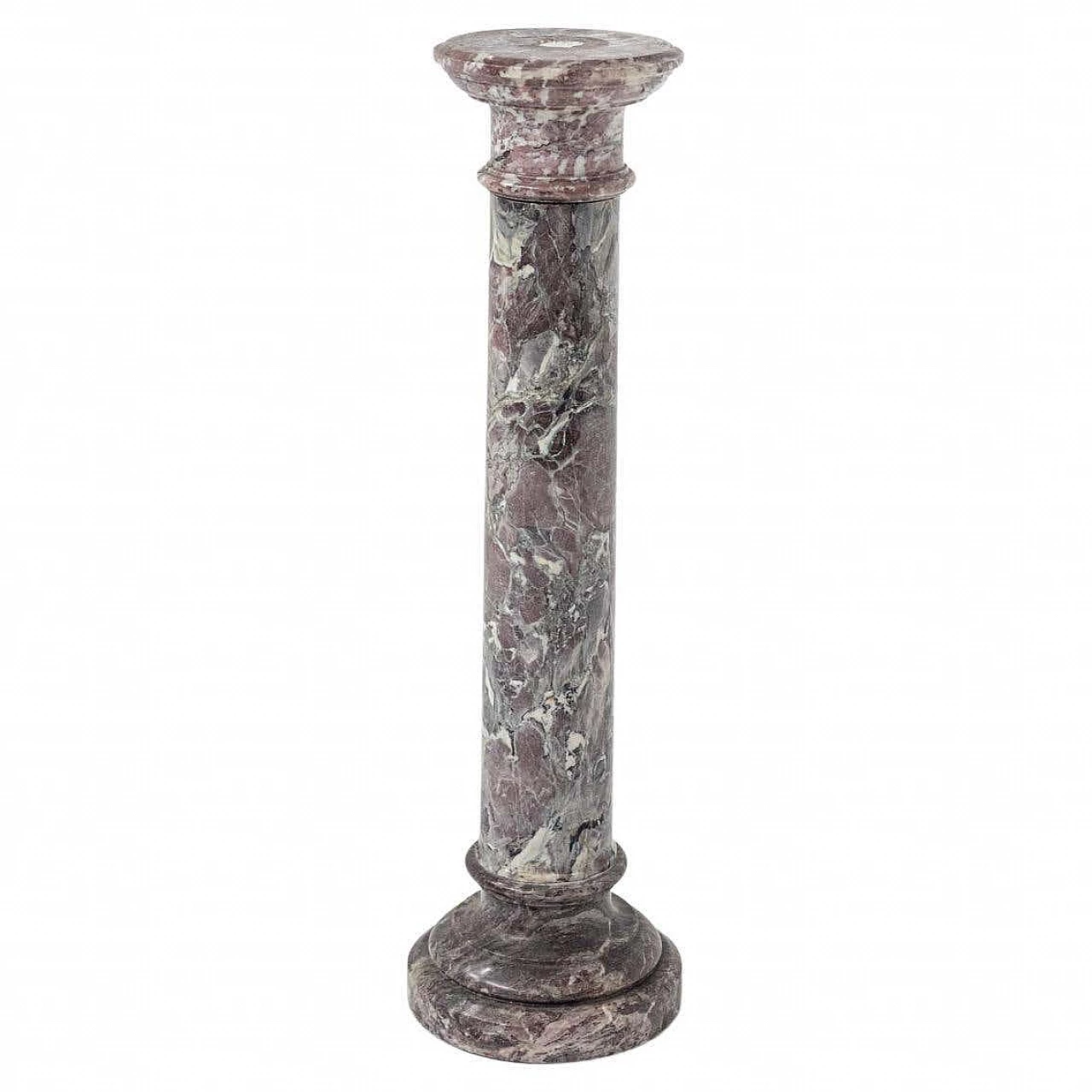 Colonna in marmo rosso e grigio, anni '40 9