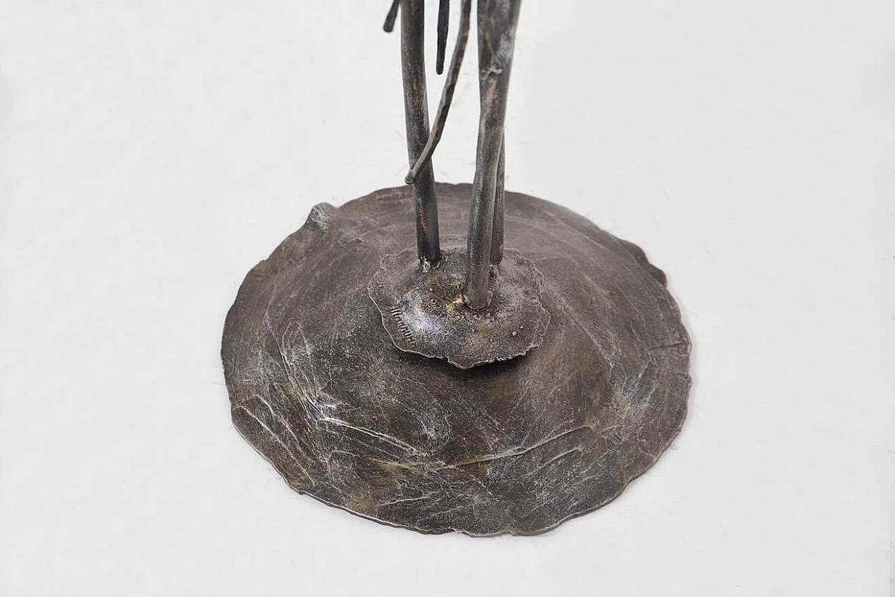 Brutalist wrought iron floor lamp by Salvino Marsura, 1970s 3