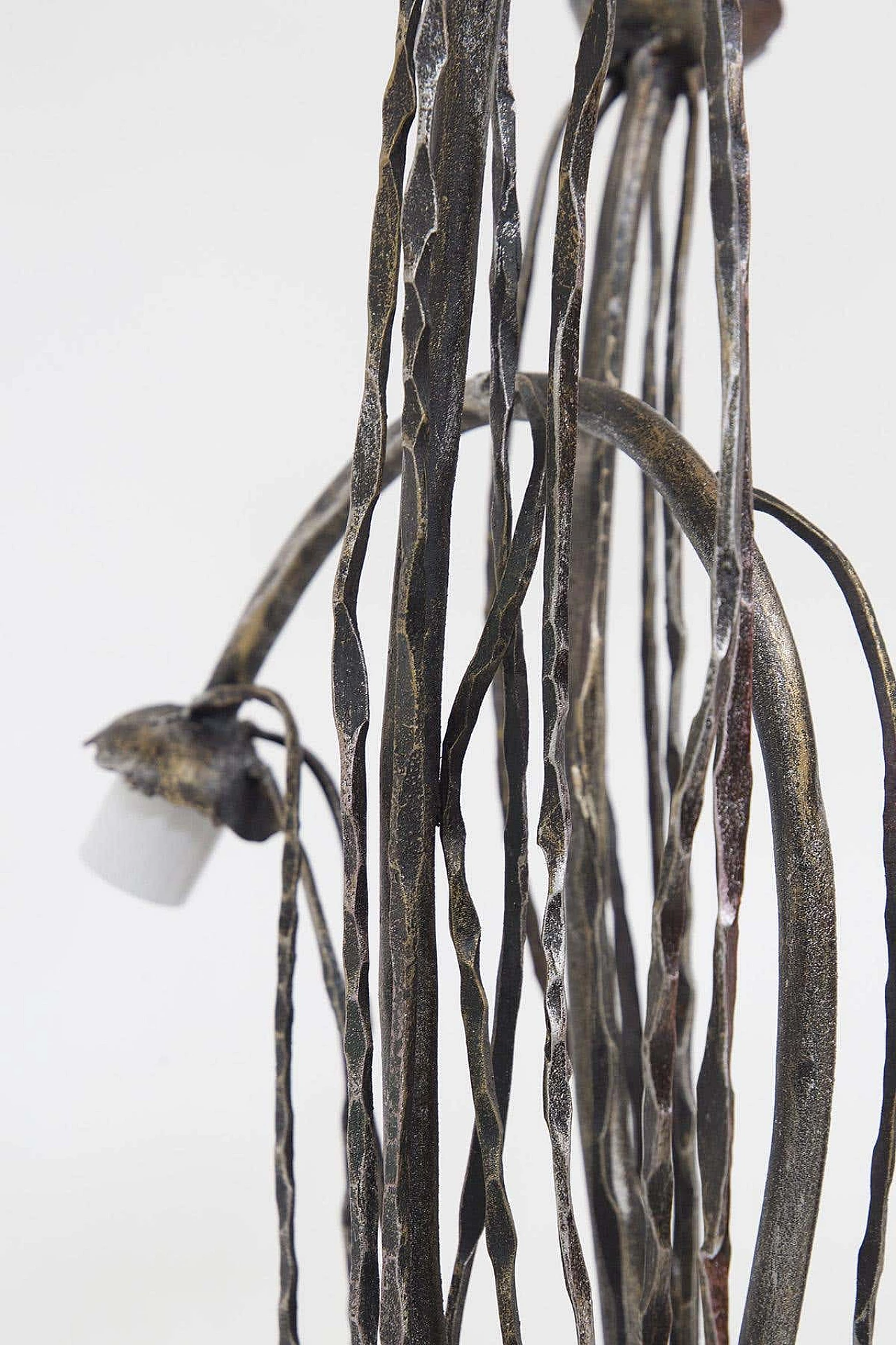 Brutalist wrought iron floor lamp by Salvino Marsura, 1970s 7