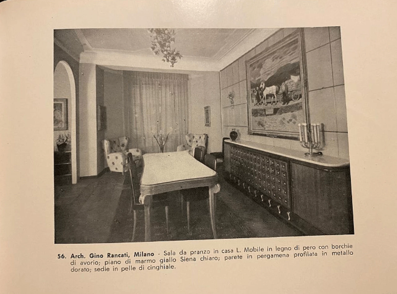Credenza in legno con piano in marmo di Gino Rancati, anni '50 3