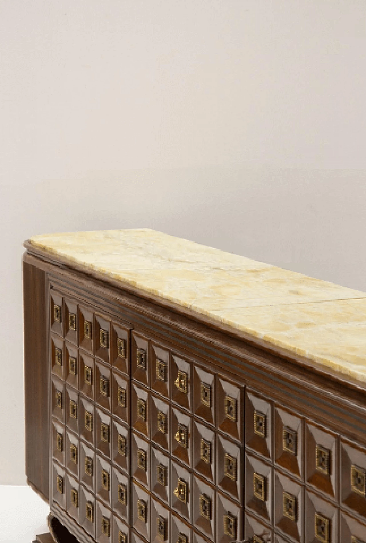 Wood sideboard with marble top by Gino Rancati, 1950s 9