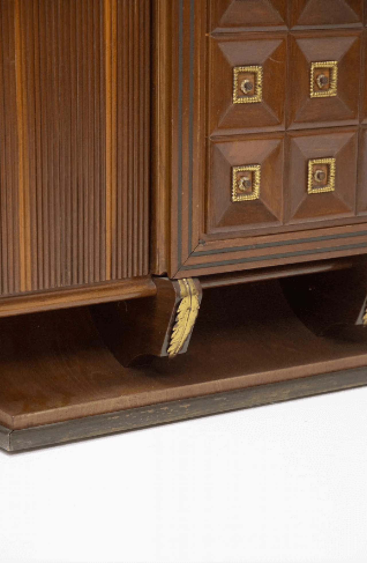 Credenza in legno con piano in marmo di Gino Rancati, anni '50 12