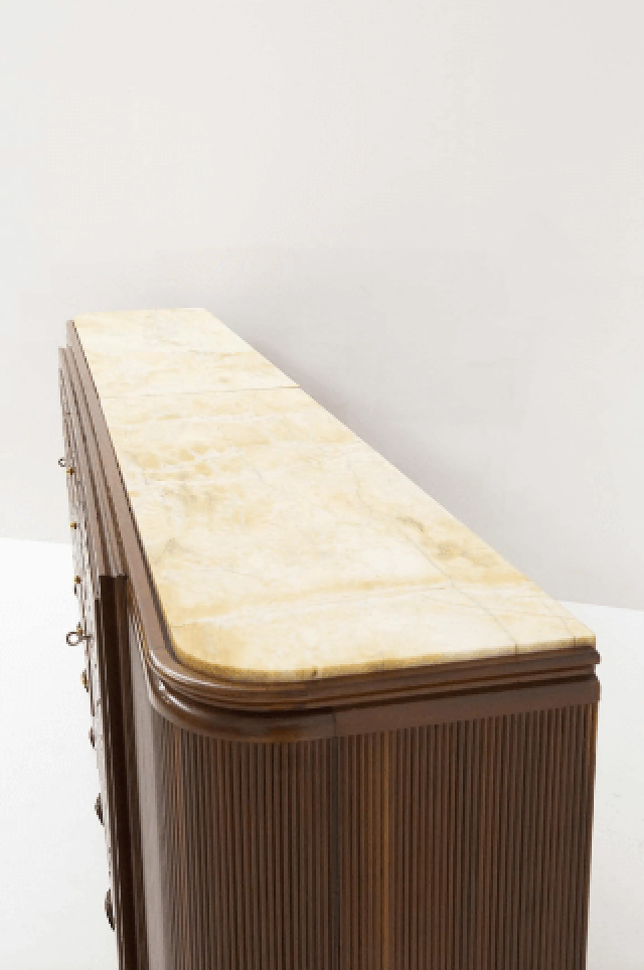 Wood sideboard with marble top by Gino Rancati, 1950s 18