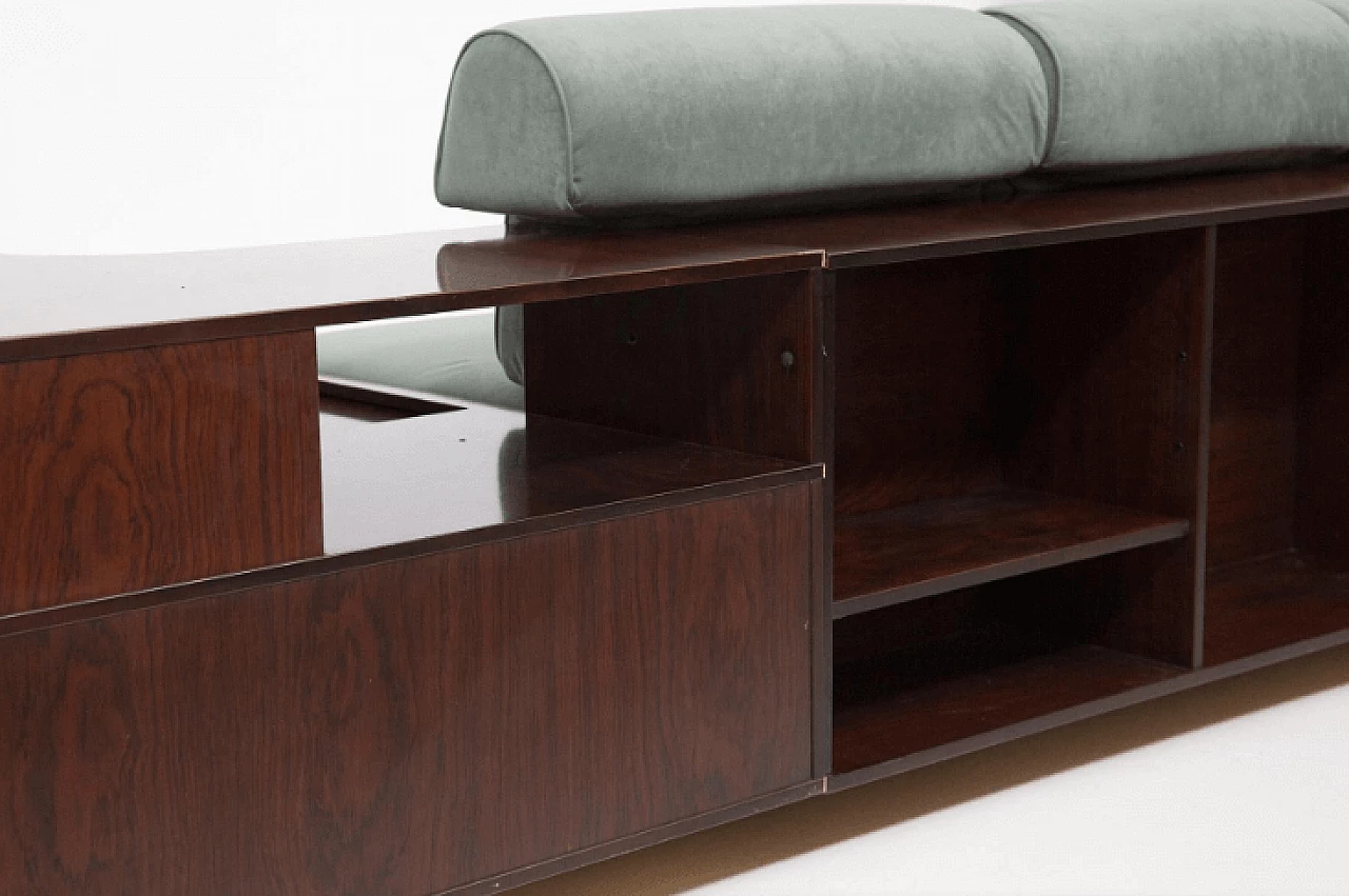 Sofa with speakers, record player and bar compartment by Bernini, 1970s 9