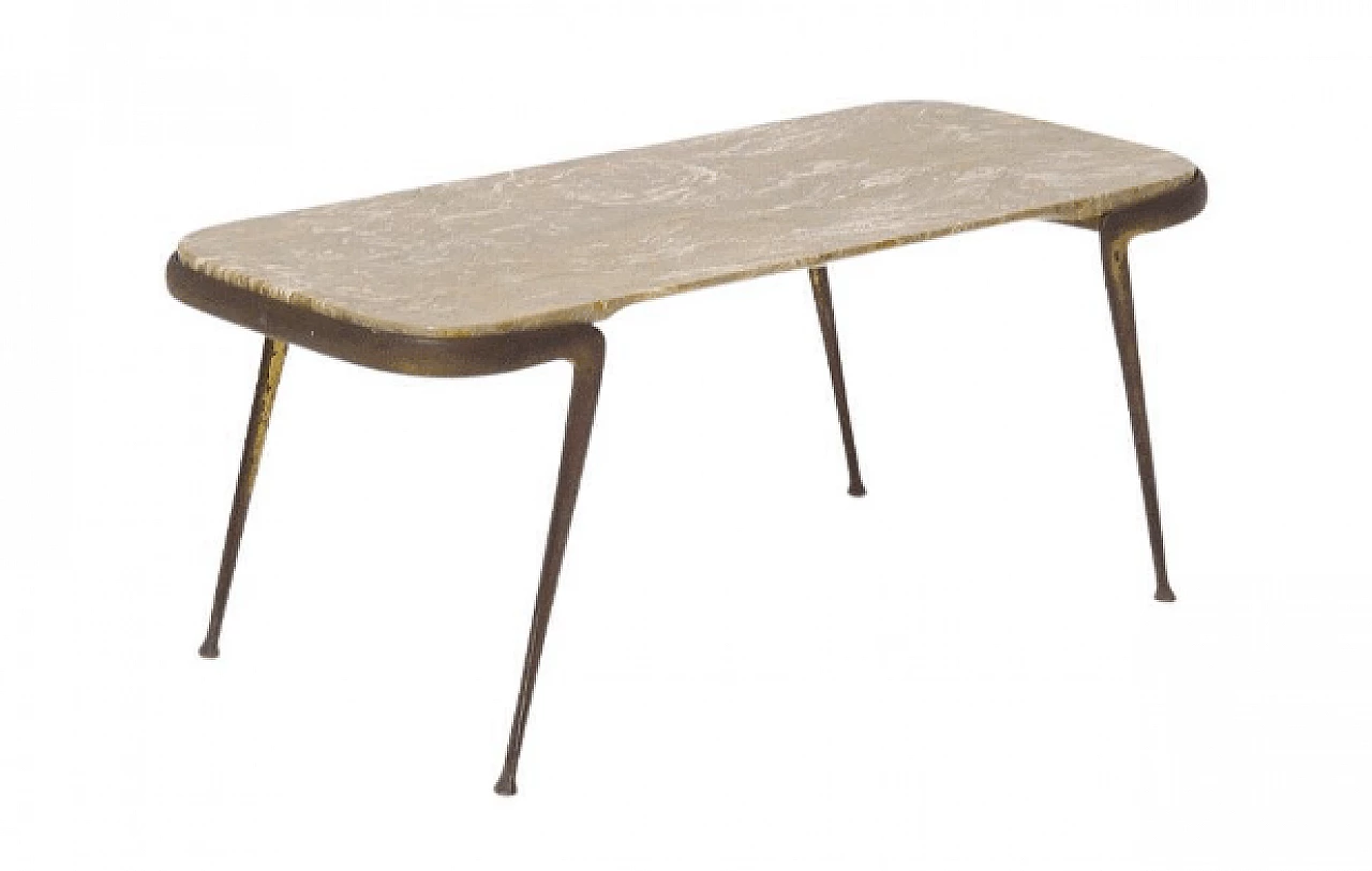 Brass and onyx side table by Cesare Lacca, 1950s 1