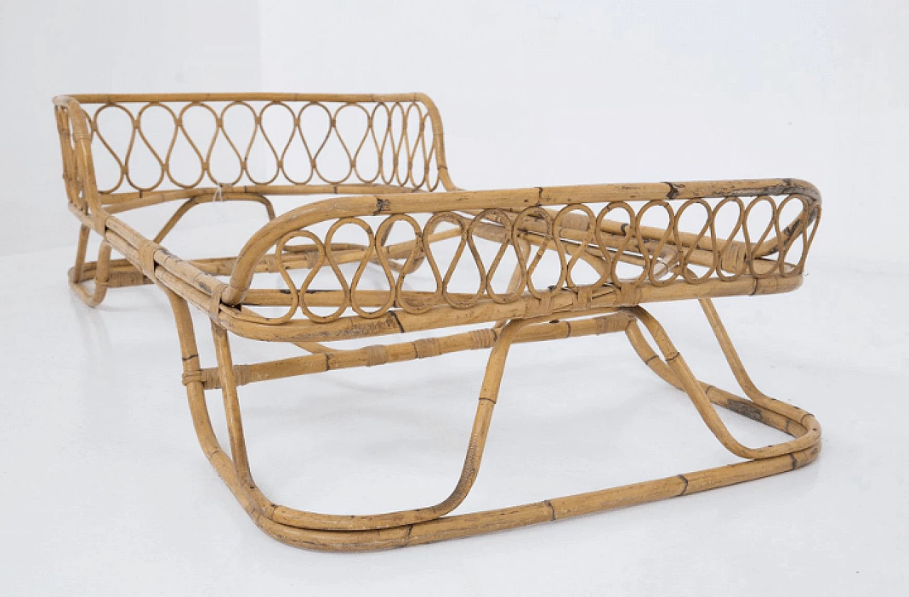 Bamboo single bed attributed to Gio Ponti, 1950s 11