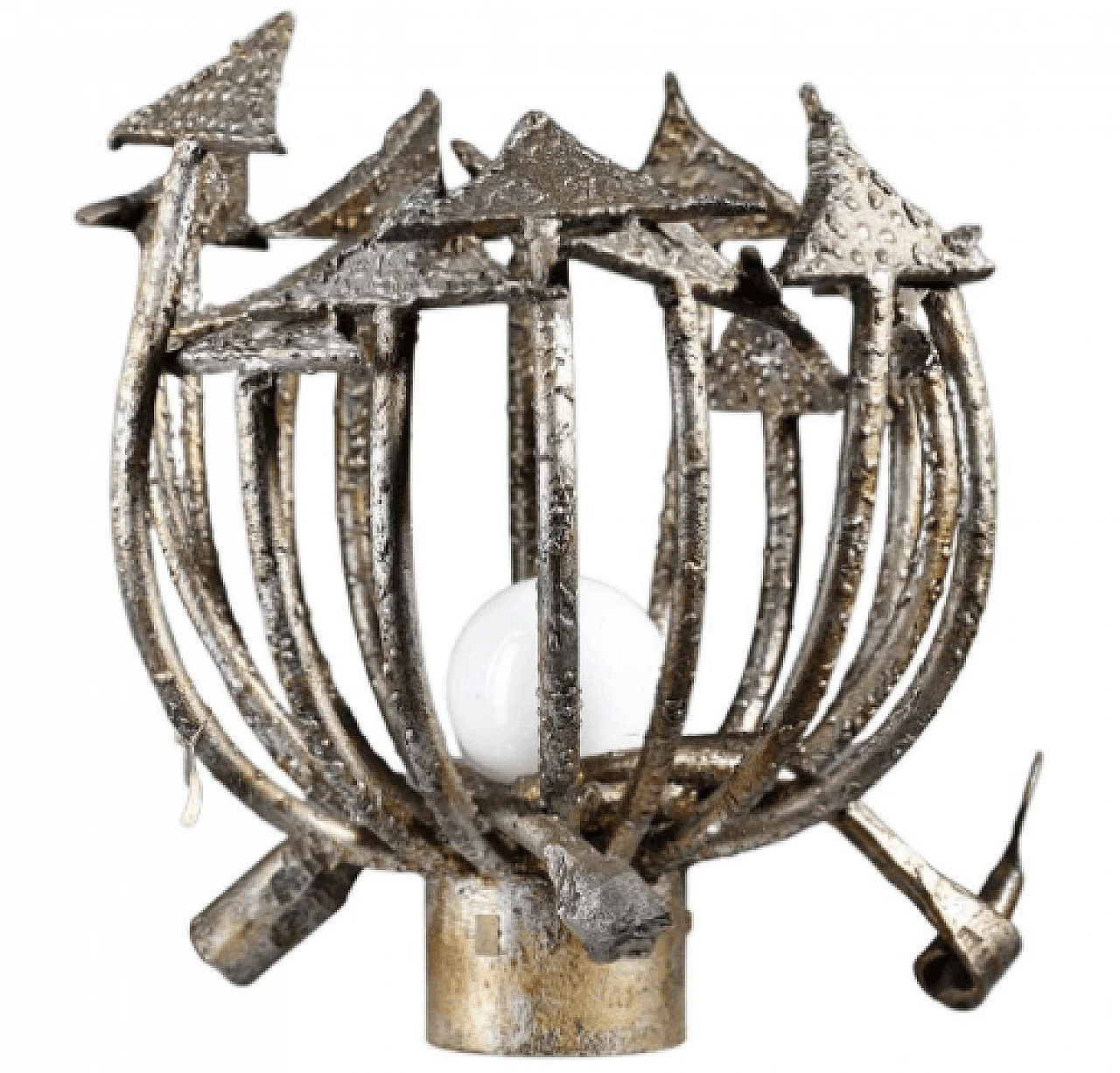 Wrought iron table lamp by Salvino Marsura, 1970s 1