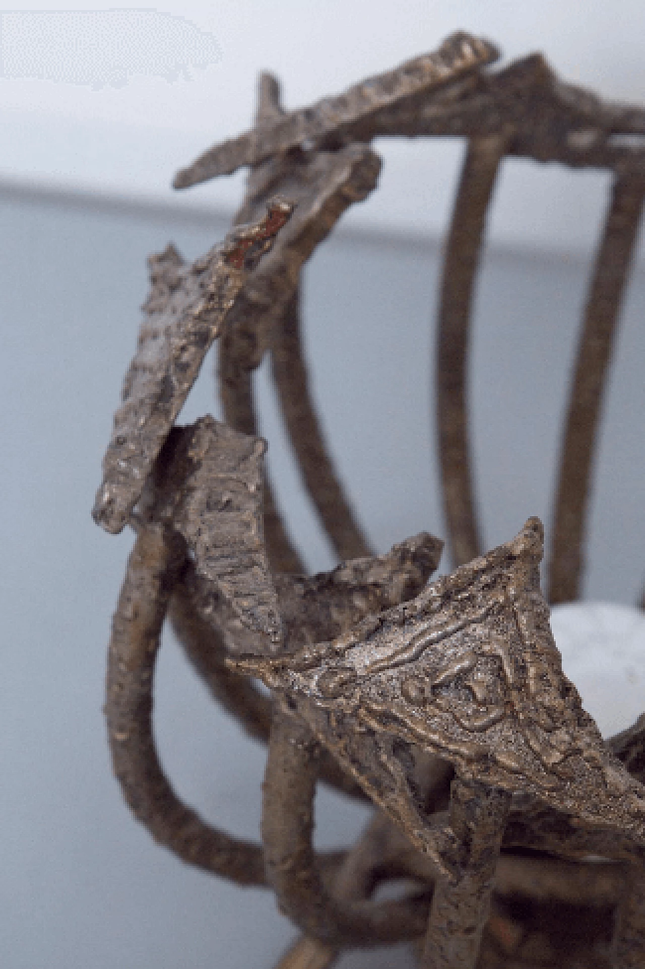 Wrought iron table lamp by Salvino Marsura, 1970s 9