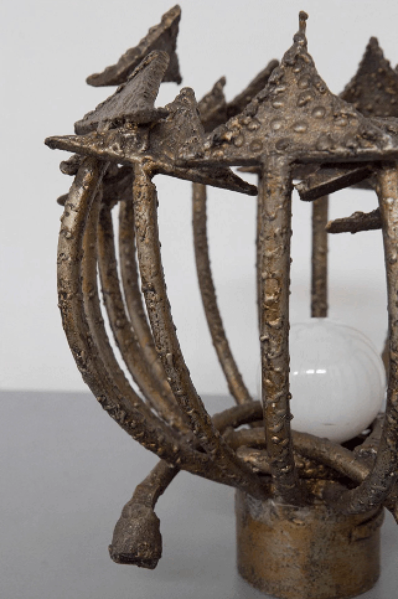 Wrought iron table lamp by Salvino Marsura, 1970s 10