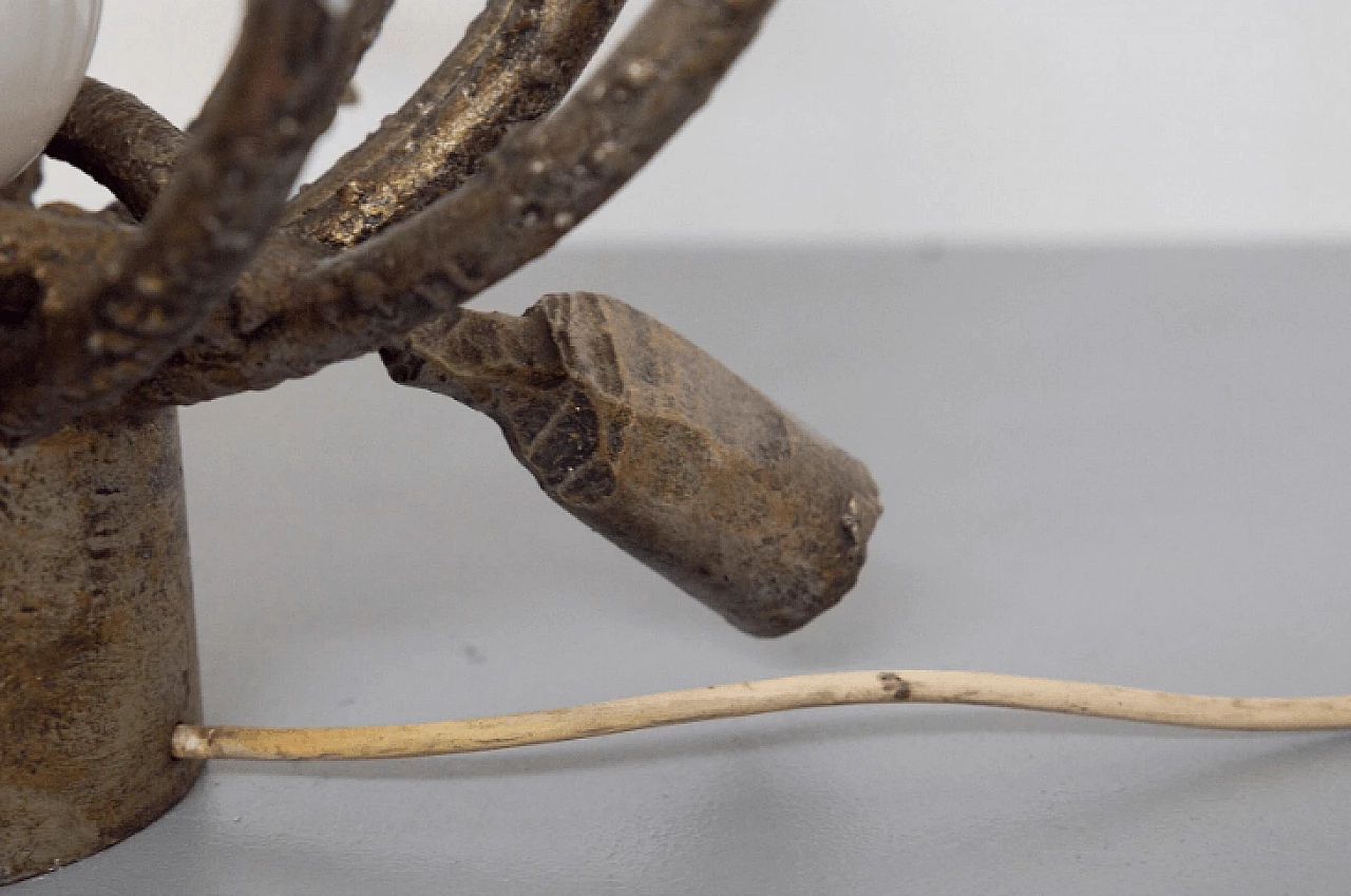 Wrought iron table lamp by Salvino Marsura, 1970s 11