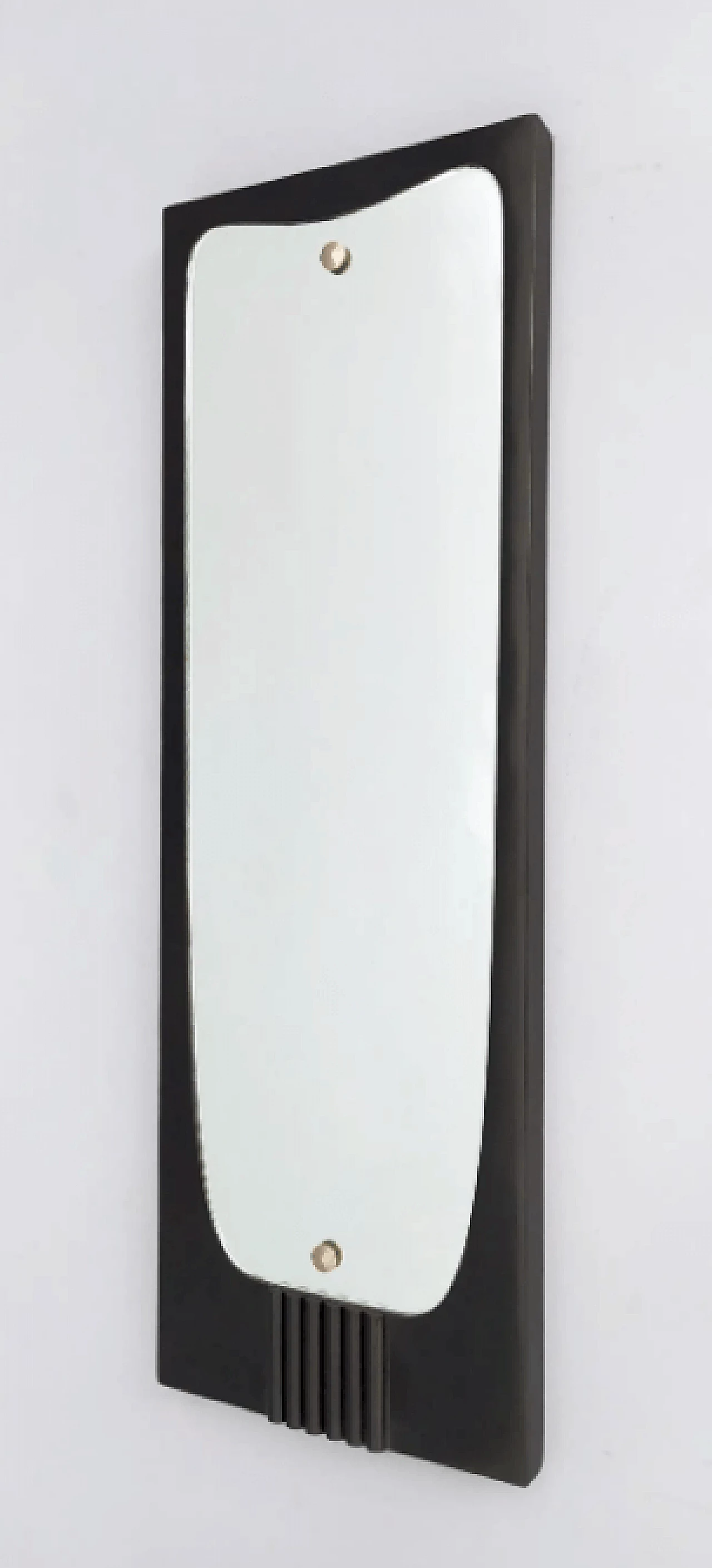 Pair of ebonised wooden wall mirrors attributable to Osvaldo Borsani, 1950s 6