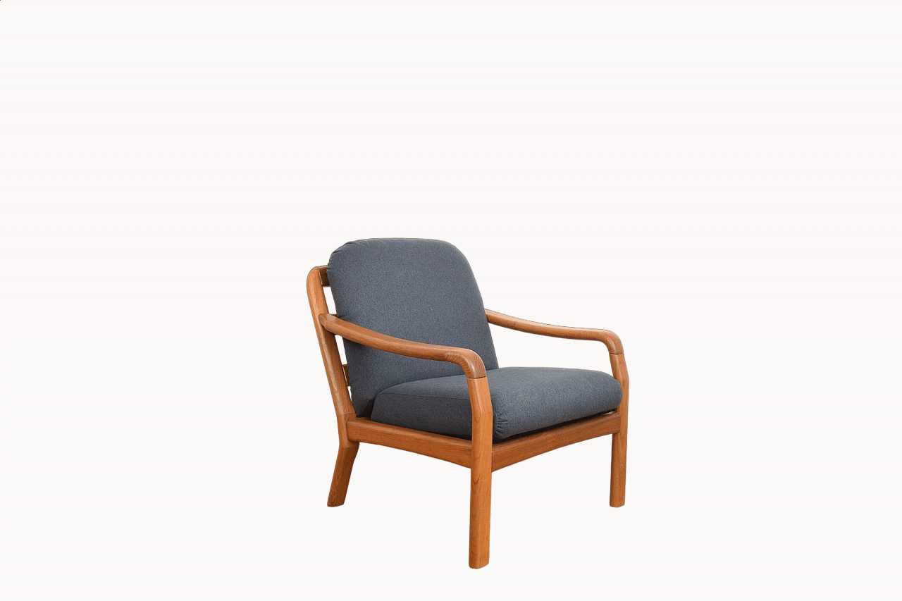 Solid teak armchair by Dyrlund, 1970s 11