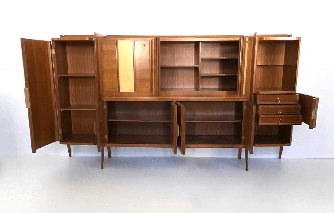 Monumental cabinet with parchment panels by Gio Ponti, 1950s 3