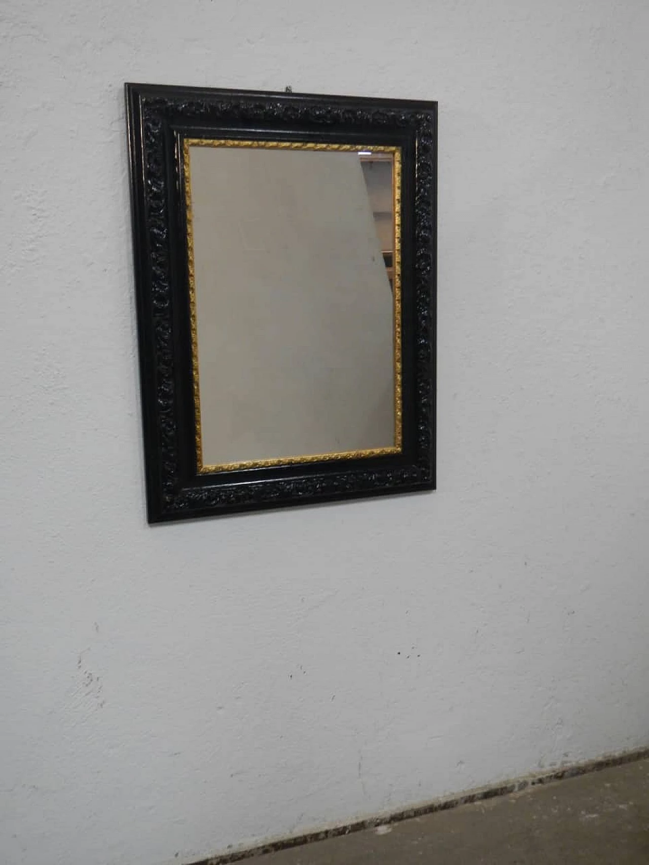 Mirror with stained lime wood frame, 1980s 1